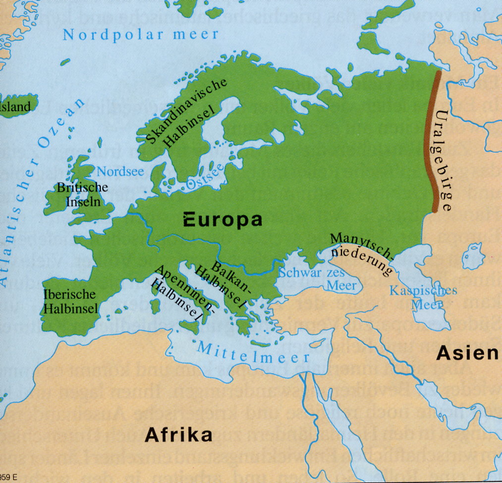 Der Kontinent Europa hat eine Fläche von 10.532.000 km² und eine Küstenläng...